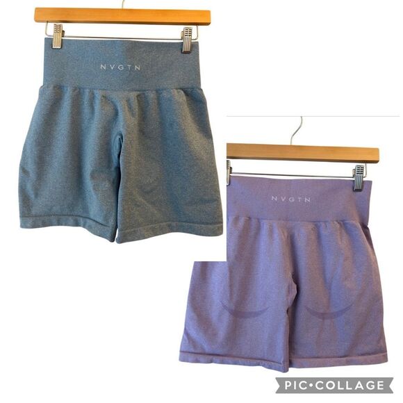 <Set of 2> NVGTN Bike Shorts sz M butt scrunch Athletic contouring - Picture 1 of 15